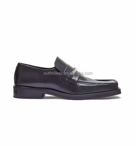 Mocassins Derby en Cuir Véritable de Qualité Supérieure, Neufs avec Étiquettes, Unisexe, pour Femme, Chaîne Noire, Chaussures Habillées, Mocassins en Cuir à Bout Carré pour Homme - Product Image 6