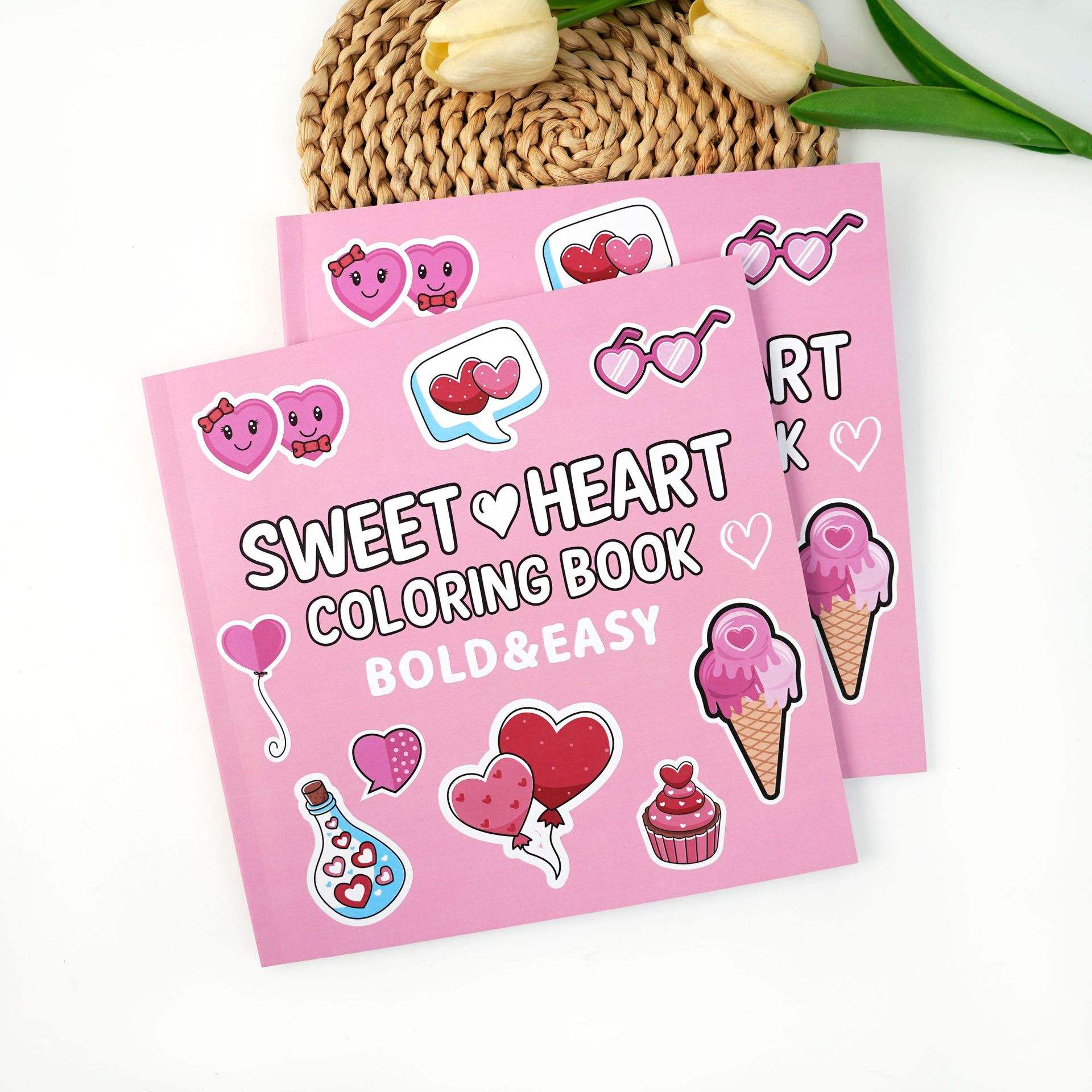 Libro da colorare cuore dolce