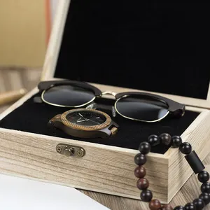 BOBO BIRD Men's Watch Sunglasses Wedding Guest Gift Sets Wooden Timepieces Japan Movement Quartz Watches for Groomsmen