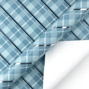 Custom Eco-Friendly Recyclable Plaid <b>Pattern</b> Metallized <b>Paper</b> Roll Double Side Coated PE Waterproof for Gift Craft Offset - Product Image 4
