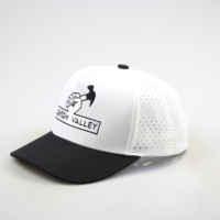 Casquette de baseball à 5 panneaux perforée avec logo personnalisé en gros, imperméable