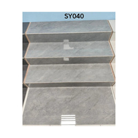 Carreaux de marbre brillants 470x1200mm 600x1200mm, carreaux de marches d'escalier Foshan, carreaux de sol en porcelaine grise