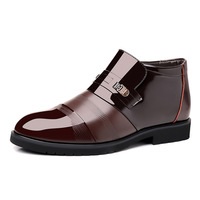 Mocassins Homme à Enfiler Tendance Polyvalents Montants en Coton avec Blocs de Couleurs Doublure Polaire Chaleur Épaisseur Supplémentaire Affaires