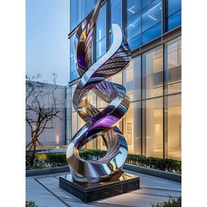 ANW0251014 Escultura Decorativa de Jardín de Acero Inoxidable 304 316 Estilo Art Deco - Product Image 1