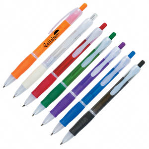 Bolígrafo de plástico transparente para publicidad, bolígrafo personalizado con logotipo promocional, barato, con agarre - Product Image 4