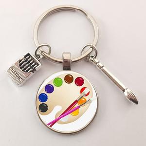 Llavero de Regalo <span class=keywords><strong>para</strong></span> Artistas de Joyería, Pintores, Paleta de Pintura, Bolígrafo de Pintura, Escuela de Arte, <span class=keywords><strong>Departamento</strong></span> de Belleza - Product Image 1