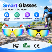 Lunettes Intelligentes SNT VANTAGE AI avec Caméra POV 20MP, Traduction IA ChatGPT, Lunettes Intelligentes pour Cyclisme et Sports de Plein Air 2026