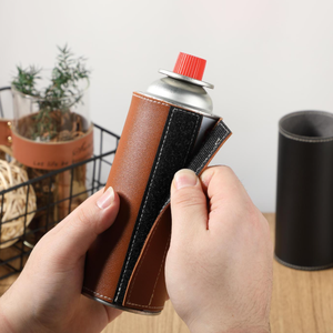 Funda Protectora Creativa <span class=keywords><strong>de</strong></span> Cuero PU para Botella <span class=keywords><strong>de</strong></span> Gas <span class=keywords><strong>Butano</strong></span>, Porta Botella <span class=keywords><strong>de</strong></span> Gas, Funda Protectora Portátil para Combustible <span class=keywords><strong>de</strong></span> Encendedor - Product Image 2