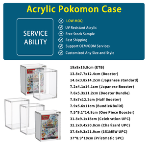 Boîte de présentation en acrylique transparente magnétique pour boosters <span class=keywords><strong>Pokémon</strong></span>, étui personnalisé pour cartes TCG Prismatic Evolutions Elite Trainer - Product Image 2