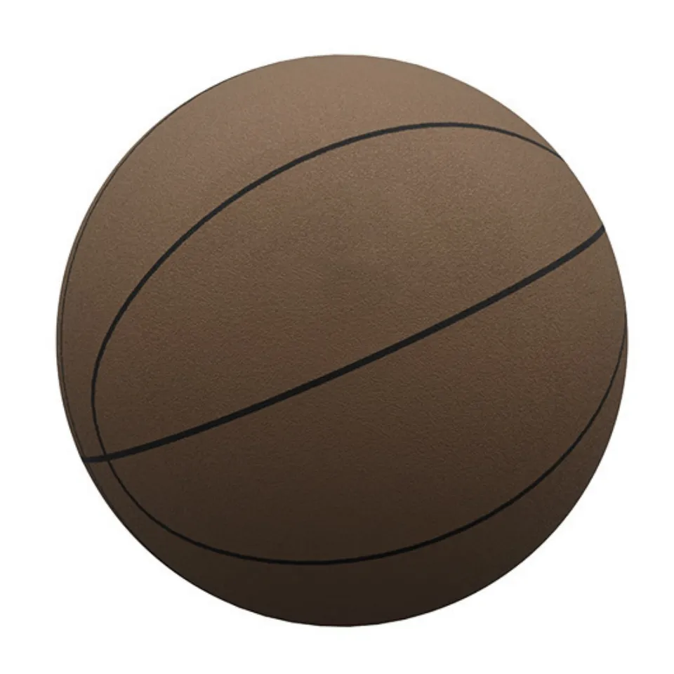 Classic Brown Soft Bouncy PU Foam Sports Training Mute Balls Silent Basketball for Indoor Game toys