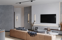 Conception d'intérieur d'hôtel 5 étoiles moderne, dessin CAO 2D et rendu 3D pour projet d'appartement