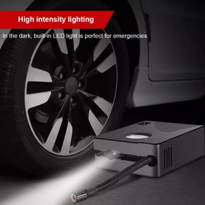 Neumático portátil para vehículo eléctrico de coche, bomba de inflado de coche multifuncional de 12V con luz LED de emergencia - Product Image 3