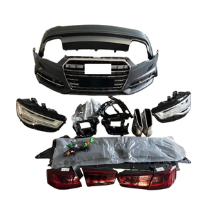 Kit Carrozzeria Anteriore e Posteriore per <span class=keywords><strong>Audi</strong></span> <span class=keywords><strong>A6</strong></span> 2012-2015 con Fari Fendinebbia - Aggiornamento Bolt-On Nero Universale - Product Image 4