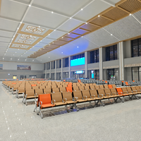 Chaises d'attente modernes pour aéroport, 3-5 places, structure métallique, coussin en PU, sièges en rangée pour terminal, salle d'attente de départ, école, clinique