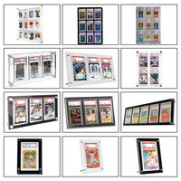 Support de présentation de bureau en acrylique moderne anti-UV haute transparence pour cartes gradées avec assemblage facile