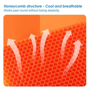 Tpe Washable Gel <b>Cushion</b> 100% Polyester Rectangular Honeycomb Gel <b>Cushion</b> Summer Cooling Car Seat <b>Cushion</b> - Product Image 3