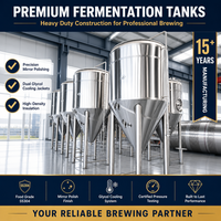 Cuve de Fermentation Conique en Acier Inoxydable Tonsen 3000L (30HL) avec Enveloppe de Refroidissement pour Brasserie Artisanale
