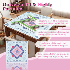 Tapete de Mahjong Plegable Grueso Antideslizante con Bolsa, Reducción de Ruido, Fácil de Limpiar, Duradero <span class=keywords><strong>y</strong></span> <span class=keywords><strong>sin</strong></span> <span class=keywords><strong>Olor</strong></span> - Product Image 5