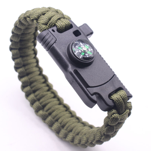 Bracelet de survie en paracorde SFB86 Coyote Brown, multifonctionnel, pour situations d'urgence en plein air, avec boussole et lame de coupe pour le camping - Product Image 4