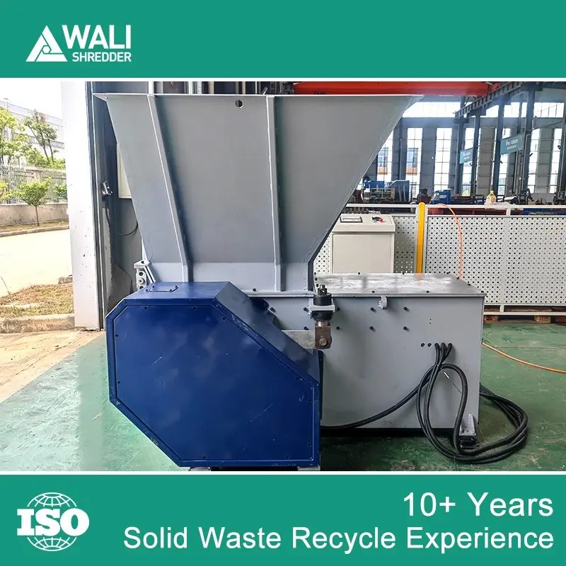 Wali solid waste recycled single shaft shredder plastic shredder machine for PVC/PE/PP/ABS