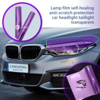 Lampu depan kustom pelindung Film hitam siang dan malam Film pembungkus mobil lampu depan Film pelindung rol Film