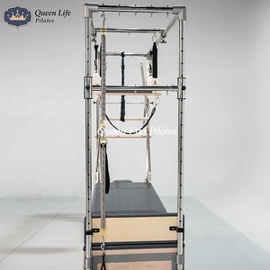 Queenlife Cadillac Tower Reformer Pilates Machine pour l'entraînement du tronc et du corps avec Jump Board, Box et ressorts pour le yoga et la physiothérapie - Product Image 3