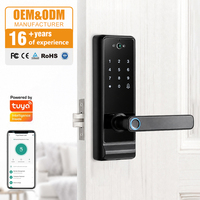Interphone vidéo WiFi Tuya, étanche, avec reconnaissance faciale, serrure de porte à empreintes digitales, serrure intelligente à distance pour porte en bois, stockage dans le cloud