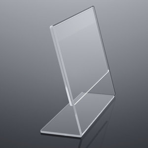 Grand <span class=keywords><strong>porte</strong></span>-<span class=keywords><strong>affiche</strong></span> horizontal <span class=keywords><strong>en</strong></span> acrylique <span class=keywords><strong>en</strong></span> forme de L de 11x8.5 pouces personnalisé support d'affichage de carte postale incliné clair pour la publicité - Product Image 2