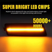   Feux latéraux de pare-chocs avant LED ambre fumés pour VW MK5 Golf GTI Jetta
