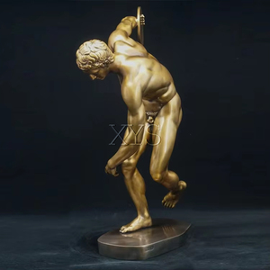 Estatua de Metal de Bronce Personalizada, Diseño de Lanzador de Discos, <span class=keywords><strong>Escultura</strong></span> Conmemorativa 3D Fundida a Mano, Tema Musical - Product Image 4