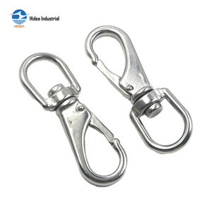 HIDEA Mousqueton pivotant de qualité marine AISI 304/316 en acier inoxydable électro-polissé et passivé, rotation <span class=keywords><strong>à</strong></span> 360 degrés - Product Image 1