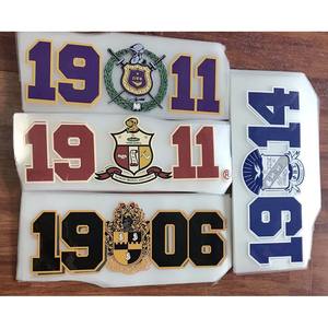 Prêt à expédier tous les groupes lettres grecques fraternité sororité logo haute qualité sérigraphie transferts de chaleur pour chemise personnalisée - Product Image 3