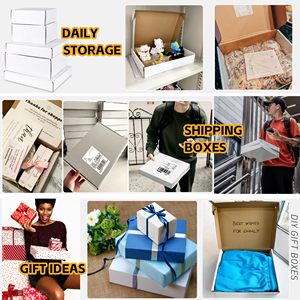 <span class=keywords><strong>Cajas</strong></span> de envío de papel corrugado plegables reciclables exteriores blancas personalizadas con revestimiento UV y barnizado - Product Image 5