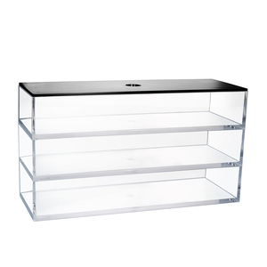 Organisateur de comptoir empilable et ensemble de rangement multifonctionnel avec diviseur amovible motif ligne noire - Product Image 5