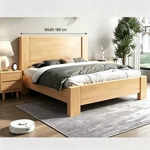 Modern Soft <b>Size</b> Solid Wood Platform <b>Bed</b> Frame with Headboard and & Eco-Friendly - Product Image 3