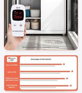 Armario de Almacenamiento para Balcón de Acero Reforzado Estilo Chino, Puerta Corredera, Impermeable, Resistente al Sol, Muebles para Exteriores - Product Image 6