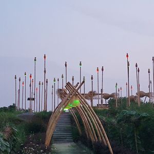 Bamboo Solar Lights 10cm*4-7m Led Light Sensor Outdoor Garden Decorative Free Standing - Product Image 4