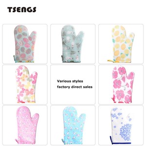 Usine directe tissu enveloppé bord <span class=keywords><strong>Silicone</strong></span> gants longue cuisine four à micro-ondes <span class=keywords><strong>cuisson</strong></span> isolation thermique gants barbecue gril nourriture - Product Image 3