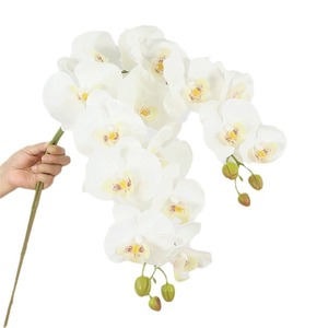 Orchidée Gardenia Phalaenopsis 95cm, fleur artificielle en caoutchouc souple, décoration de la maison, accessoire de mariage - Product Image 5