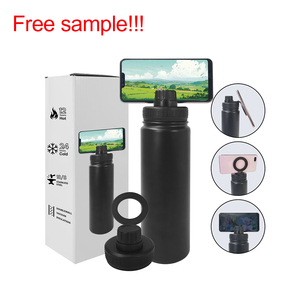 Bouteille d'eau magnétique portable de 24oz avec logo personnalisé avec support pour téléphone Bouteille d'eau réglable Thermos isolé par aimant - Product Image 2