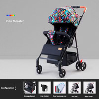 JXB 2023-Poussette pliante ultralégère pour bébé-Chariot de paysage pour nouveau-né avec caractéristiques confortables d'assise et de couchage