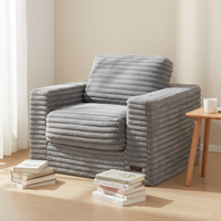 Fauteuil géant en mousse compressée moderne pour salon, en mousse haute densité personnalisée