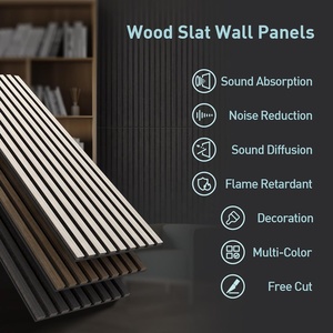 Akupanel PET Light Oak <span class=keywords><strong>Listones</strong></span> <span class=keywords><strong>de</strong></span> <span class=keywords><strong>madera</strong></span> Panel acústico <span class=keywords><strong>Madera</strong></span> Paneles acústicos absorbentes <span class=keywords><strong>de</strong></span> sonido para paredes y techos - Product Image 4