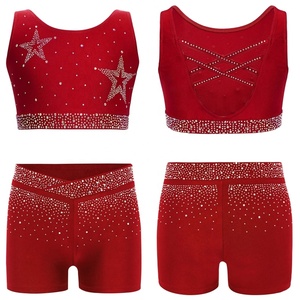 Trajes de Baile para Niñas de 6 a 16 Años, Traje de Baile de Salón, Latino, Gimnasia, Chaleco con Pantalones Cortos para Presentaciones y Competiciones de Baile - Product Image 3