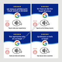 Support d'affichage NFC personnalisé pour avis Google, avec carte Instagram, menu tactile, code QR professionnel et puce programmable réinscriptible NTAG213 215 216