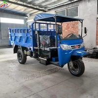 Tricycle diesel africain populaire de haute qualité avec cabine ouverte et fonction de benne hydraulique, adapté au transport de sable et de gravier