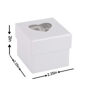 Luxe Mini femmes boucle d'oreille bague <span class=keywords><strong>montre</strong></span> emballage recyclable <span class=keywords><strong>rigide</strong></span> boîte à bijoux personnalisable imprimé conception coeur fenêtre en relief - Product Image 1