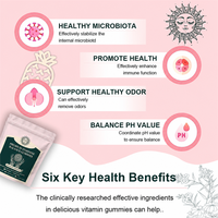 Gummies Probiotiques Équilibre Féminin avec Bacillus Coagulans 1 Milliard UFC Saveur Ananas Vitamine C 60 Comprimés Complément Alimentaire