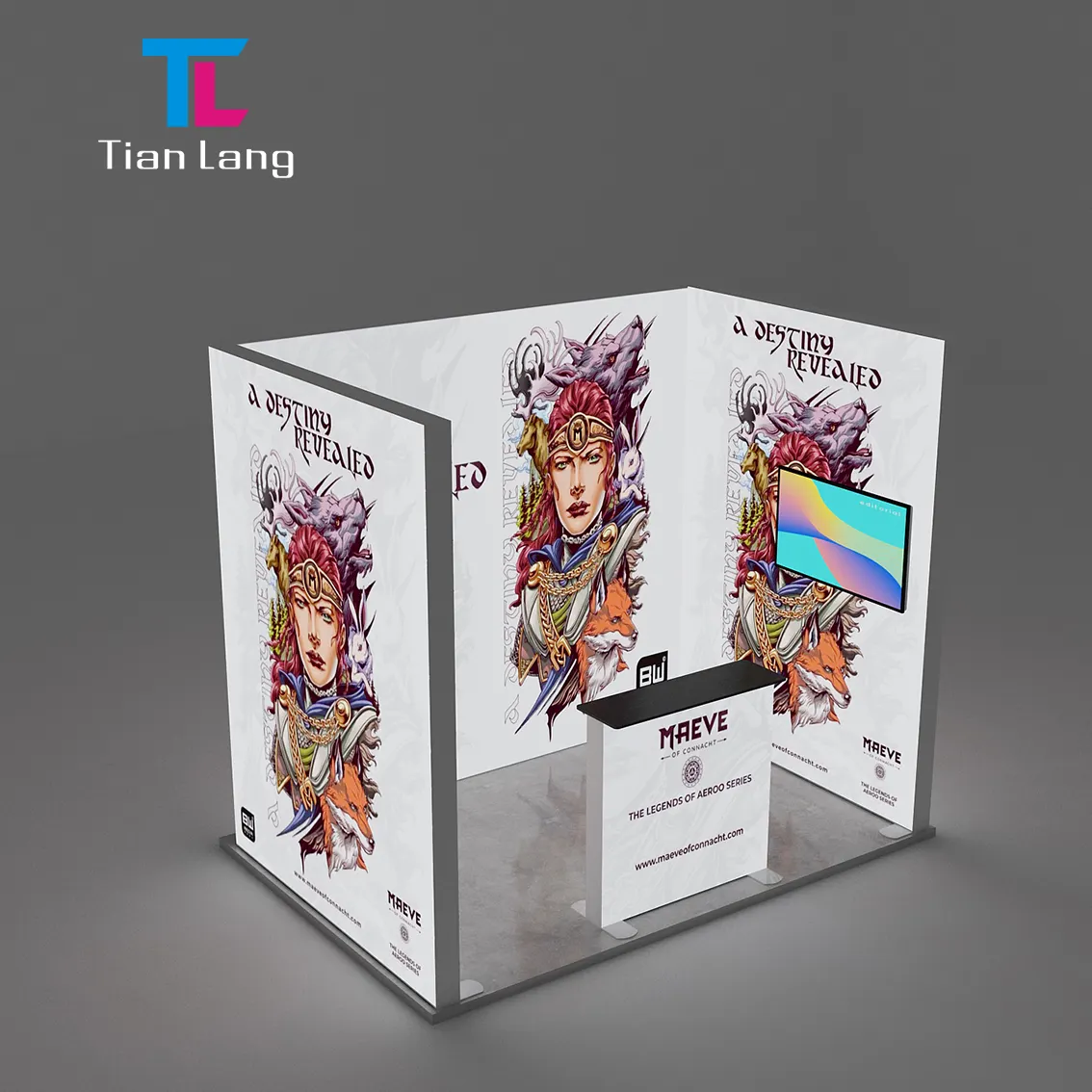 TianLang Agent Wanted Exhibition Light Box Light Box 6*3 Portable Display Fabric Trade Show Advertising Light Box Exhibition Boo