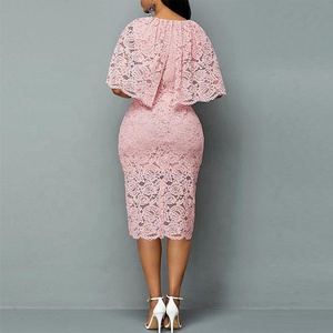 Taglie forti <span class=keywords><strong>abiti</strong></span> da Cocktail per la madre della sposa manica mantello uncinetto di pizzo a coda di pesce <span class=keywords><strong>abiti</strong></span> da sposa <span class=keywords><strong>abiti</strong></span> da cerimonia - Product Image 6